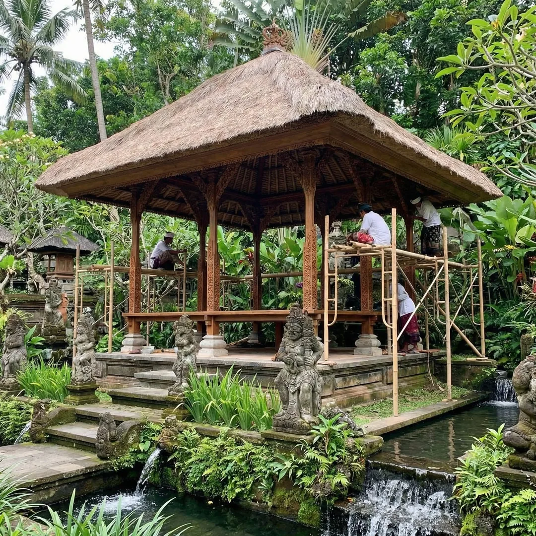 🏛️ BALINESE GAZEBO | Traditional Bale Construction

Building traditional Balinese pavilion with tha