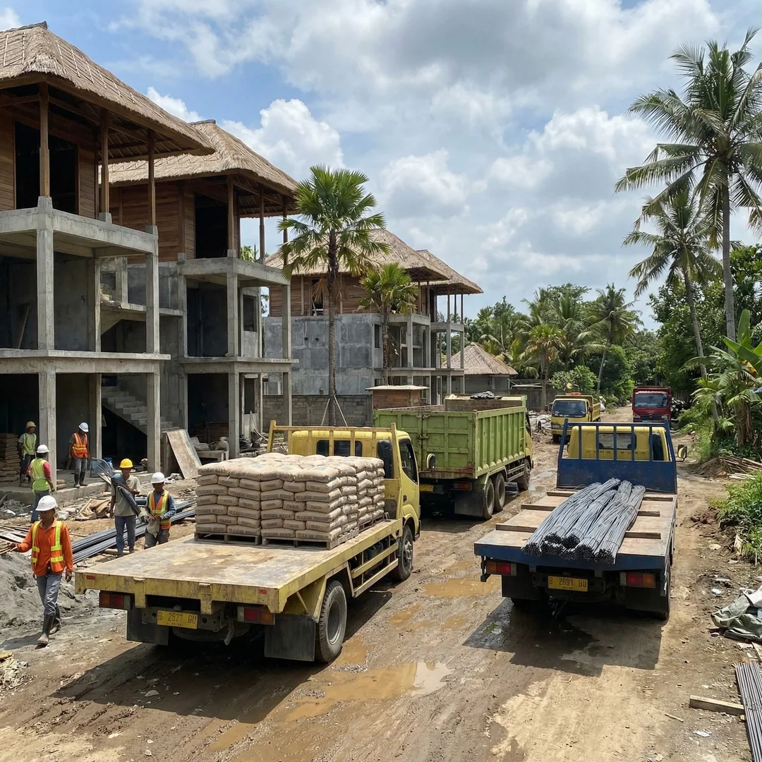 🚚 MATERIAL DELIVERY | Construction Logistics

Trucks delivering cement, steel, and materials to com