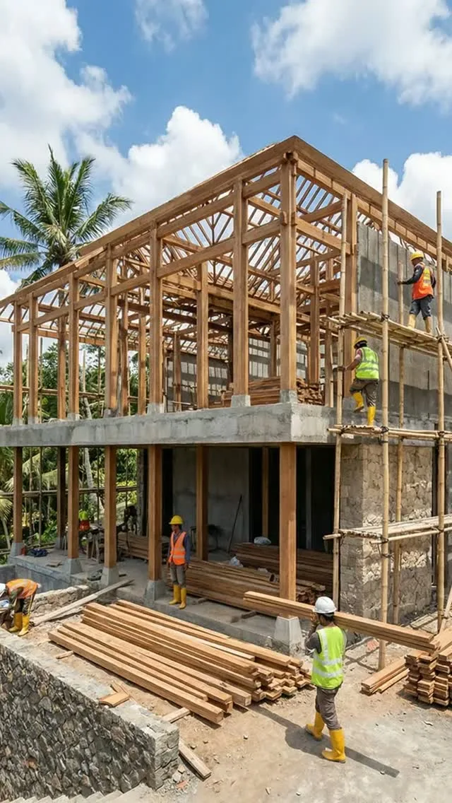 Building in Bali, day by day 🏗️
Real progress from our current villa sites — no renders, just the build.
Costs, timeli