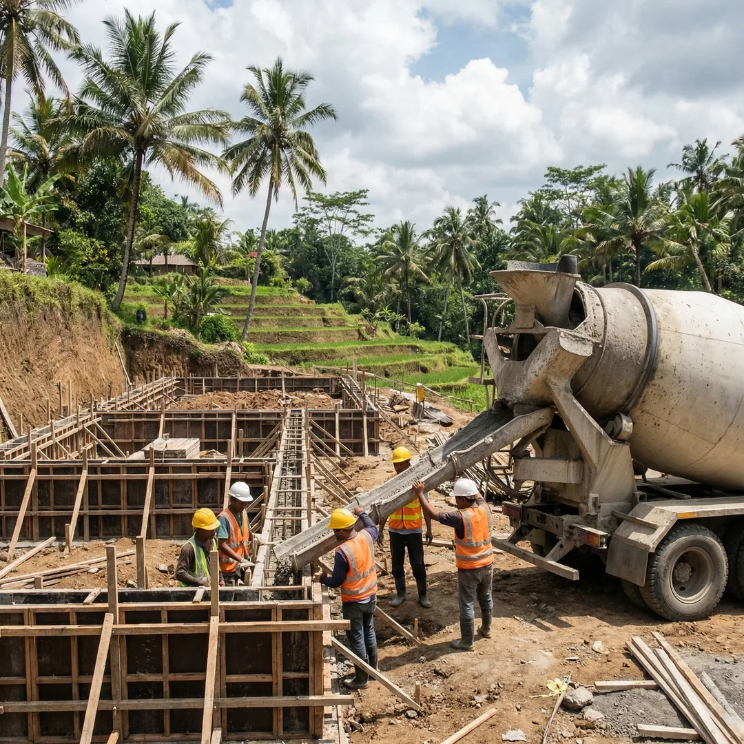 🚧 VILLA 3 CONCRETE POUR | Foundation Slab

Concrete mixer truck pouring foundation for Villa 3. Wor
