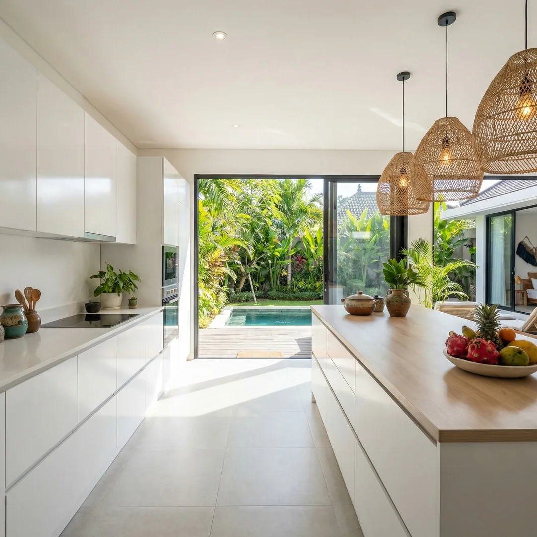🍴 MODERN KITCHEN | Contemporary Design

Completed kitchen with white cabinetry, marble countertops,