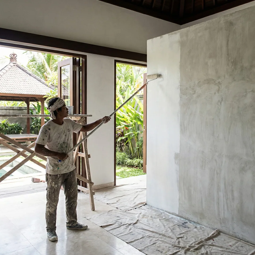 🖌️ INTERIOR WALL PAINTING | Final Color Coat

Applying interior paint with roller, creating smooth 