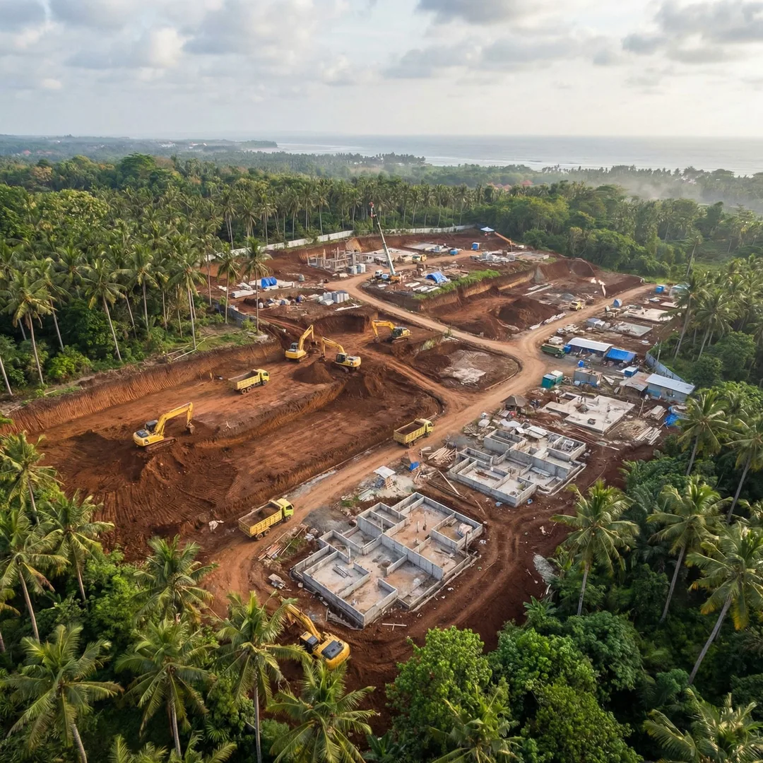 🏝️ NEW PROJECT LAUNCH | 20-Villa Complex Development Begins

Aerial view of our new project site in