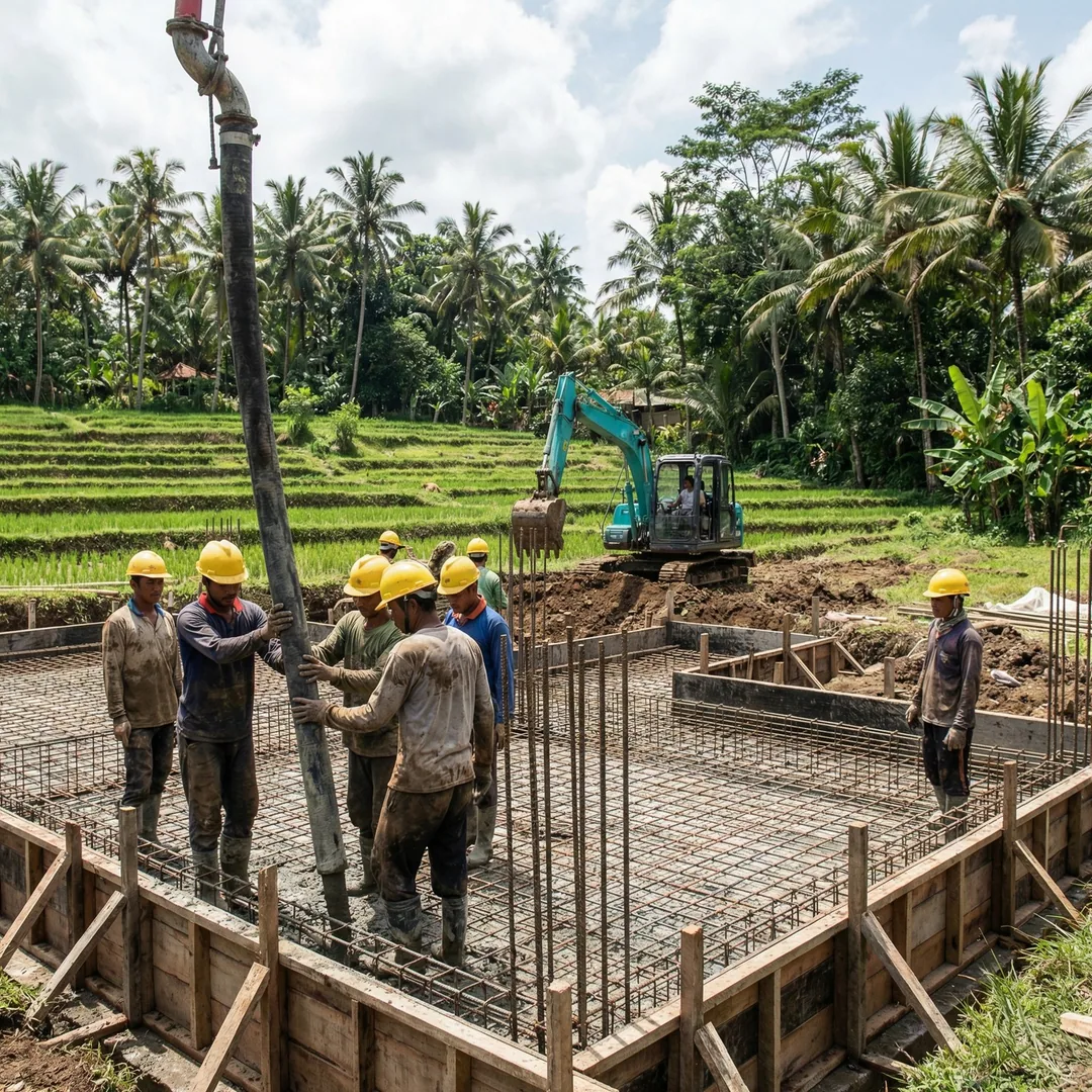 Kuta's coastal aquifer demands rigorous groundwater assessment before any foundation work begins. Co