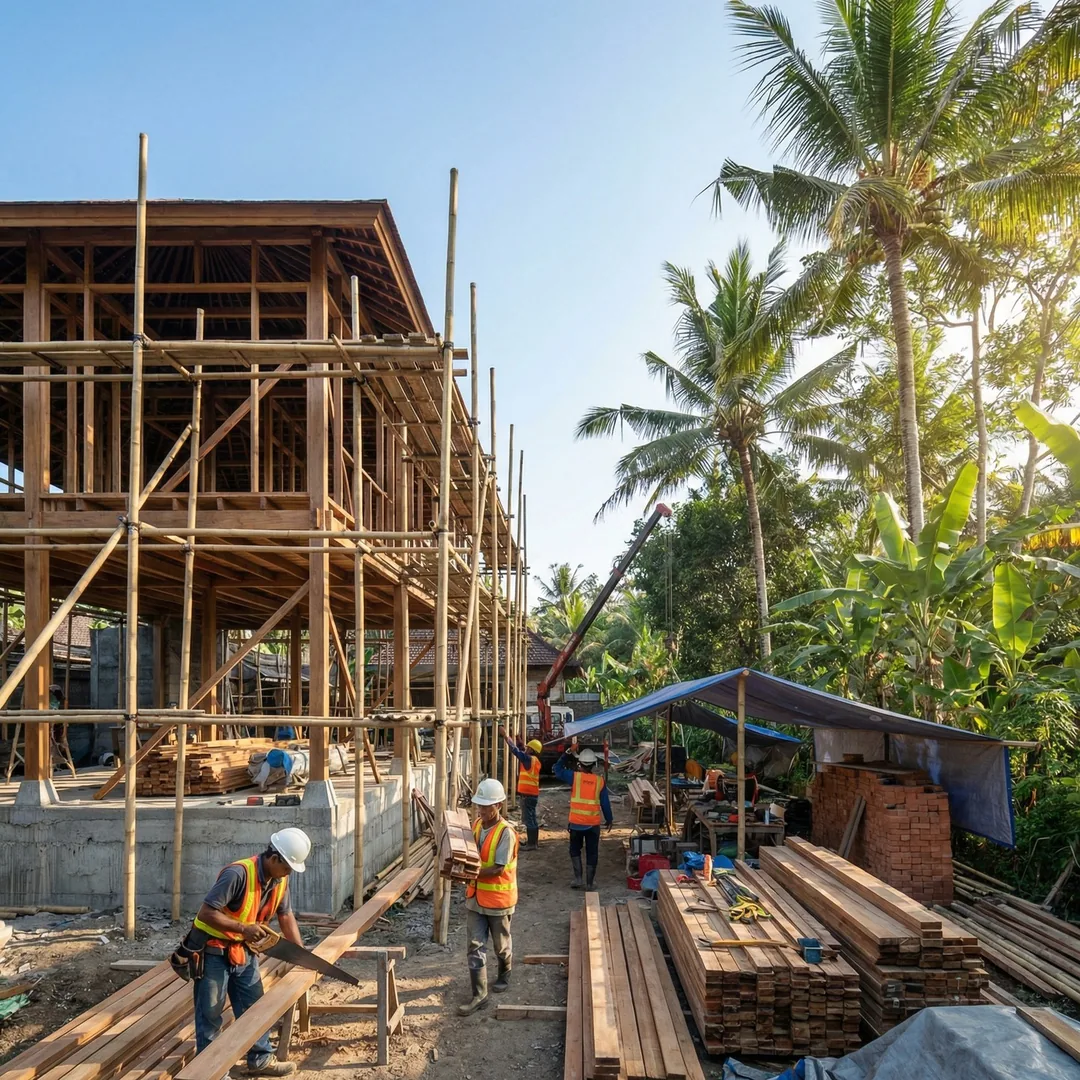 Cliff-edge construction in Pecatu demands precision engineering, not shortcuts. Cantilever foundatio