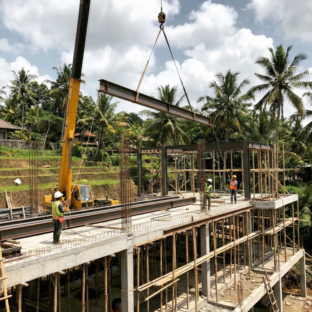 🏗️ Steel Beam Installation | Structural Framework

Steel beams for large spans require crane instal