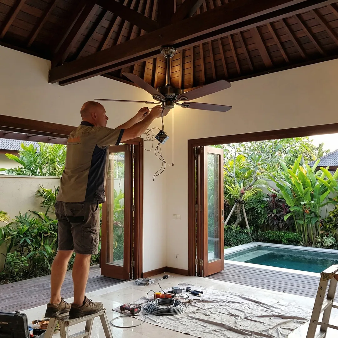 🌬️ CEILING FAN INSTALLATION | Climate Control Fixture

Electrician mounting ceiling fan with proper