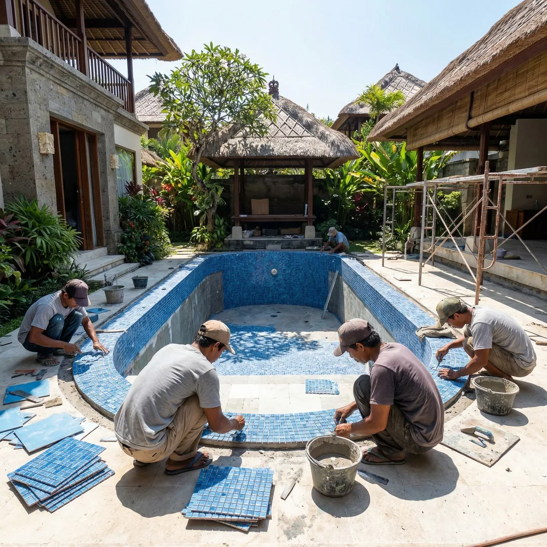 🔷 POOL MOSAIC TILING | Finishing Layer

Pool tile installation requires waterproof adhesive, precis