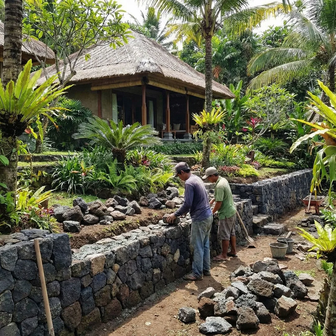 🧱 RETAINING WALL | Volcanic Stone Construction

Retaining walls prevent soil erosion and create lev