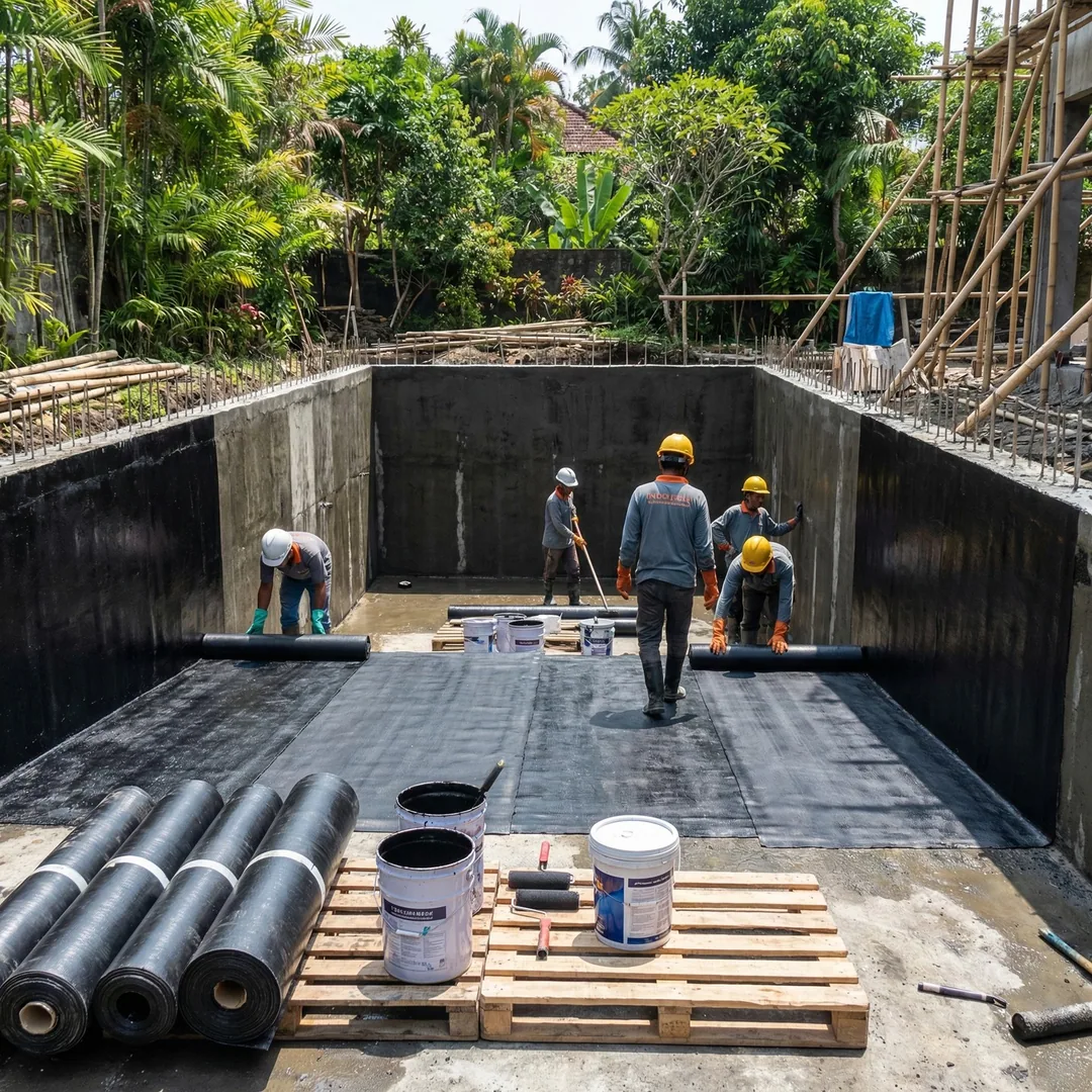 💧 FOUNDATION STAGE | Waterproofing Systems

In Bali's monsoon climate, foundation waterproofing isn