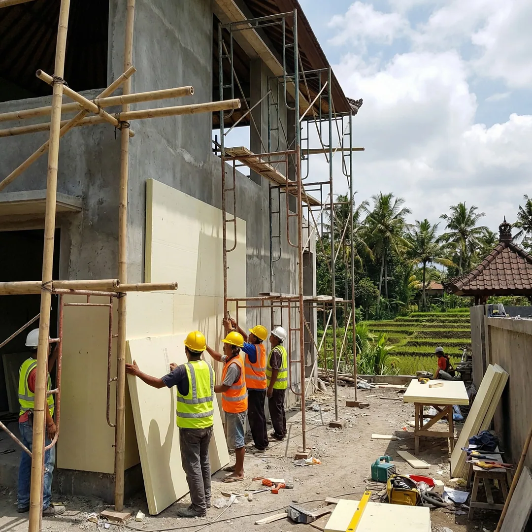 🧱 EXTERIOR INSULATION | Thermal Performance

Foam board insulation on exterior walls reduces heat t