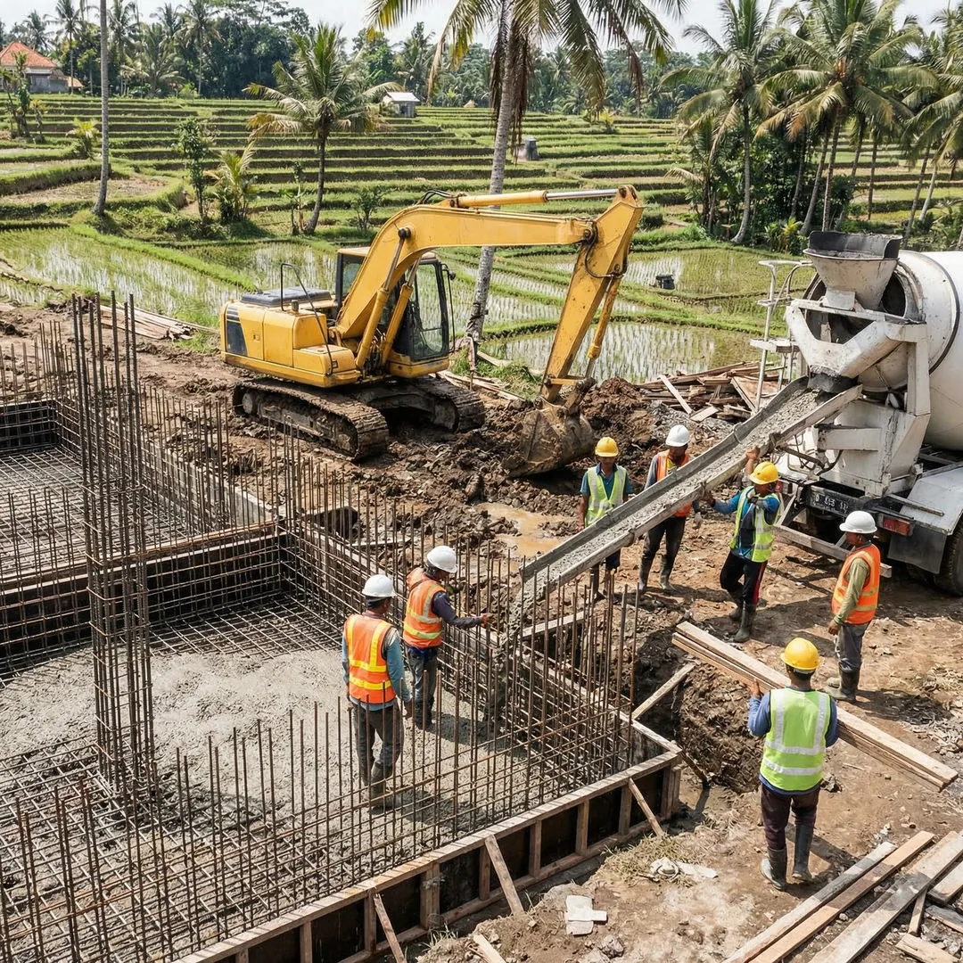 Retaining walls in Sidemen's rice terraces demand precision engineering—soil composition, drainage s