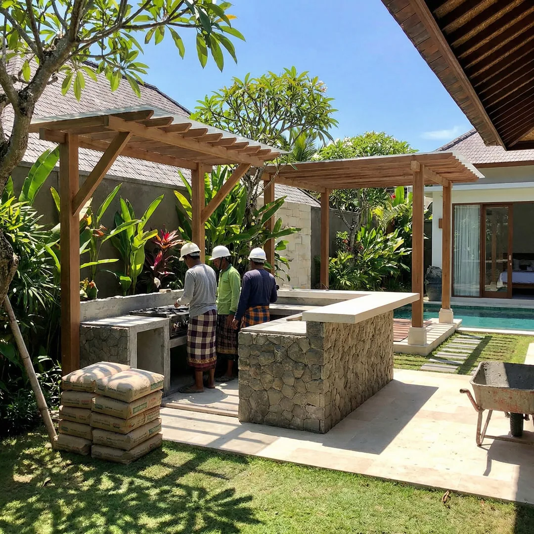 🍖 OUTDOOR KITCHEN | BBQ Area Installation

Outdoor kitchens require gas lines, water supply, electr