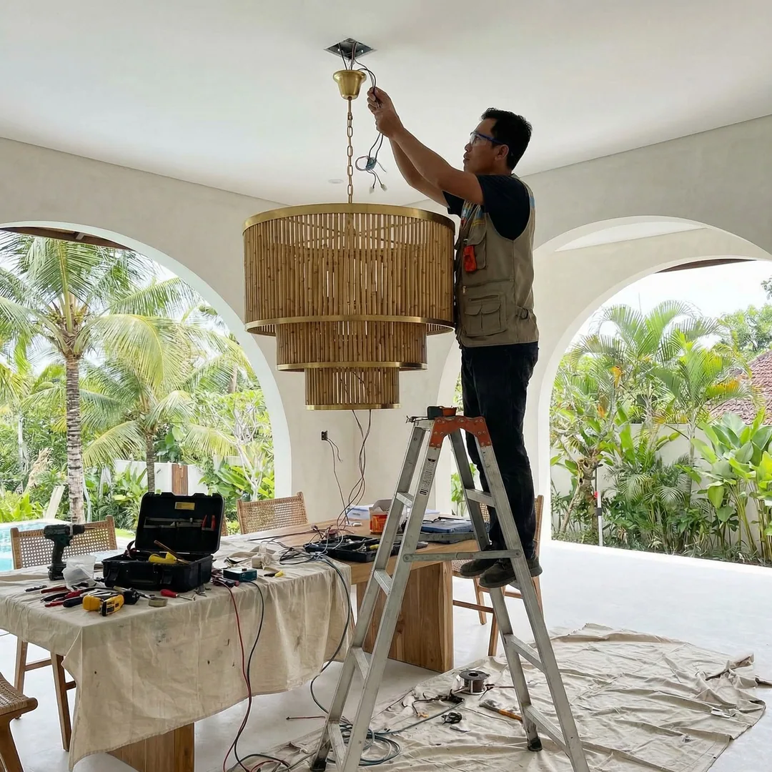 🖆️ CHANDELIER INSTALLATION | Dining Room Feature

Electrician installing chandelier with proper cei