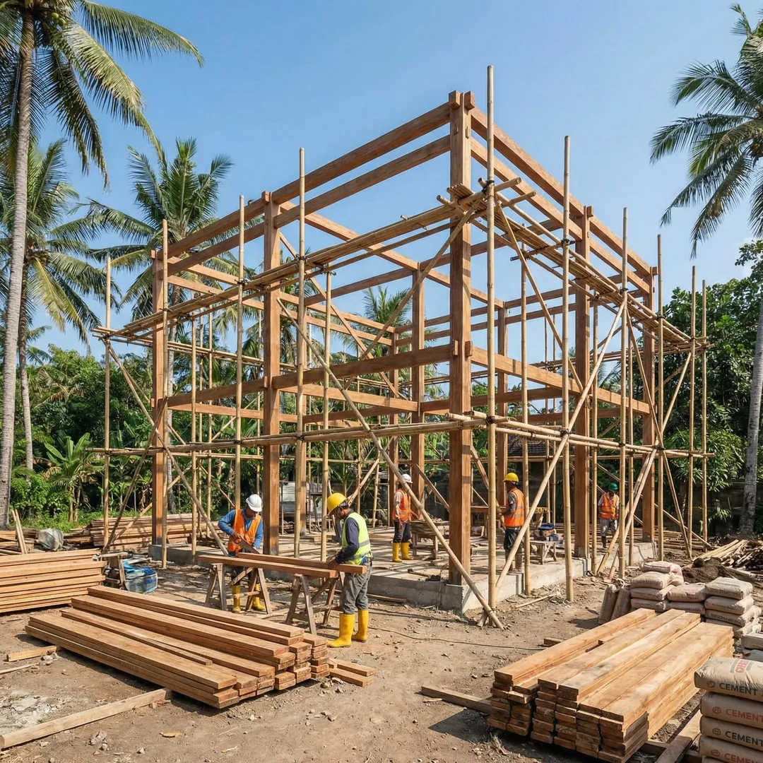 Ubud's sloped terrain demands precision engineering, not shortcuts. Hillside villa foundations requi