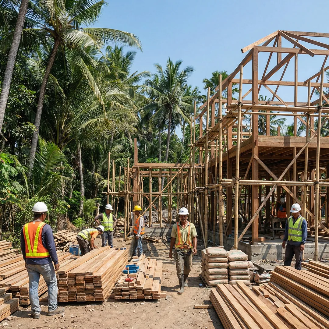 Vaulted ceilings amplify airflow challenges in tropical climates. Downrod length directly impacts fa