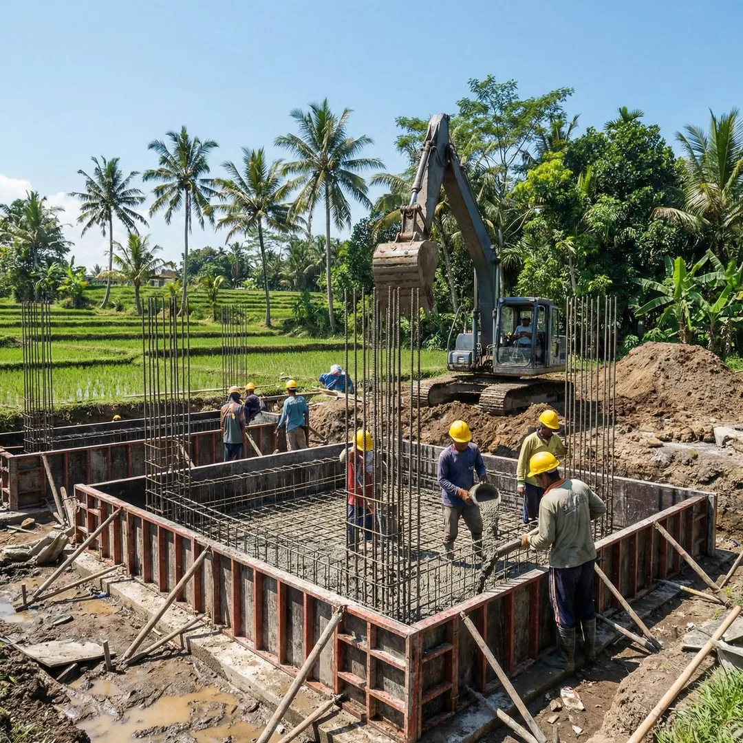 Sidemen's terraced rice fields demand precision engineering—not just aesthetics. Retaining walls her