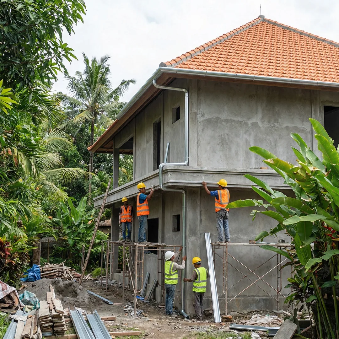 🌊 RAINWATER GUTTER | Drainage System Installation

Gutter and downspout installation directs roof w